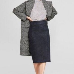 Prologue Vegan Suede Midi Skirt M4